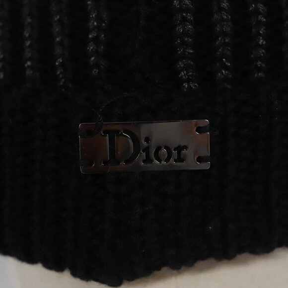 Christian Dior Cap Wool Black Auth ac3556V - Picture 13 of 13